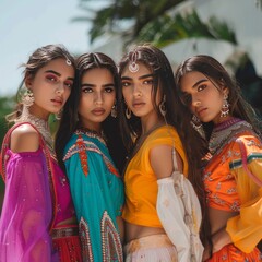 Fusion Fashion: Indian Models Flaunting Indo-Western Attire generative ai