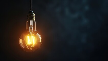 A shining light bulb concept serves as a beacon of innovation, guiding entrepreneurs towards business growth and success - obrazy, fototapety, plakaty