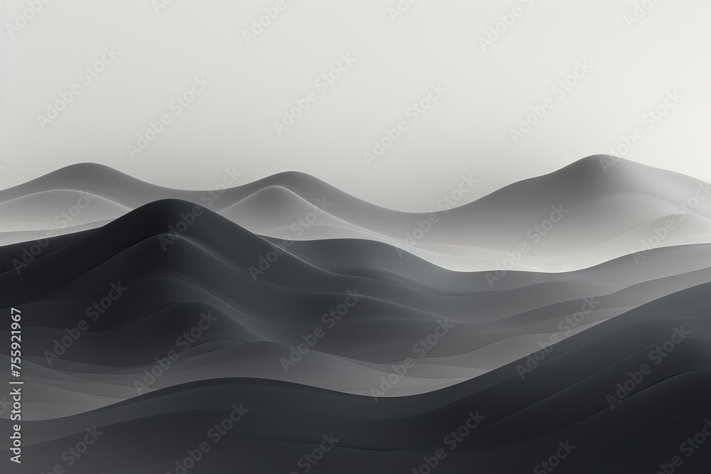 Wall mural Grayscale gradient for dynamic design - Wall murals