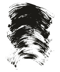 Hand Drawn Flat Fan Brush Thin Curved Background High Detail Abstract Vector Background Set 