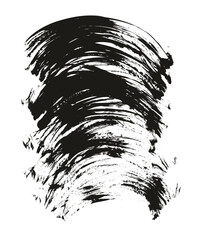 Hand Drawn Flat Fan Brush Thin Curved Background High Detail Abstract Vector Background Set 