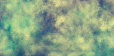 Watercolor Paint Texture. Green Yellow and Blue Watercolor Splash. Abstract background with clouds