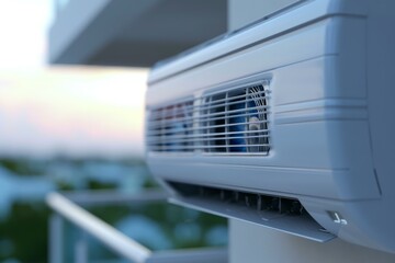 Ac air conditioner room. Hot equipment warm. Generate Ai