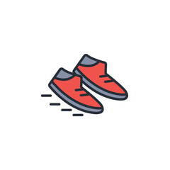 shoes icon. vector.Editable stroke.linear style sign for use web design,logo.Symbol illustration.