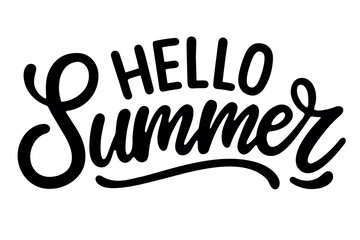 Obraz premium the word hello summer is written on a transparent background