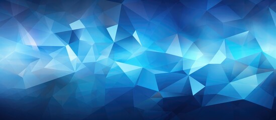Obraz premium Creative Design Templates Using Blue Polygonal Mosaic 