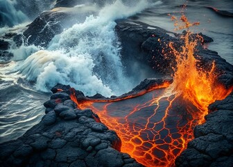 water and lava
