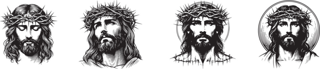 jesus christ  with thorns portrait