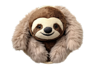 Sloth stuffed animal isolated on transparent background, transparency image, removed background