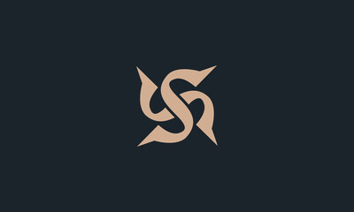initial S monogram logo design vector illustration