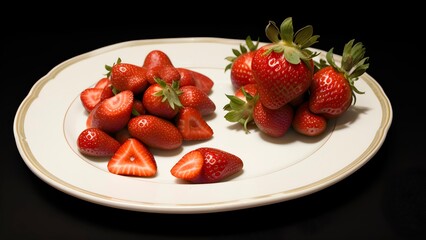 Strawberry Delight on White Plate