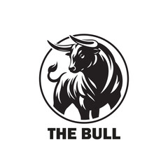 Bull Vector Logo Design Template