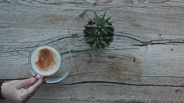 salep over wooden table