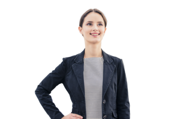 portrait of a brave beautiful self-confident business woman