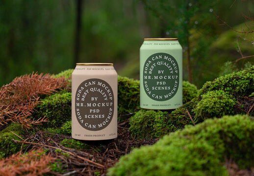 Can in the Forest Mockup