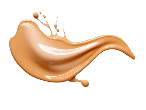 Brown liquid wave water isolated on transparent background, transparency image, removed background