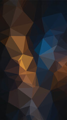 Vector dark Low poly,  abstract colorful background, trendy, geometric, cyber polygonal wallpaper