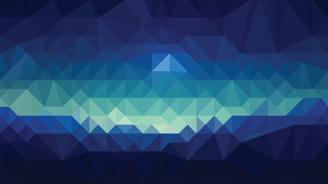 Vector landscape with blue Low poly sky, abstract colorful background, wallpaper