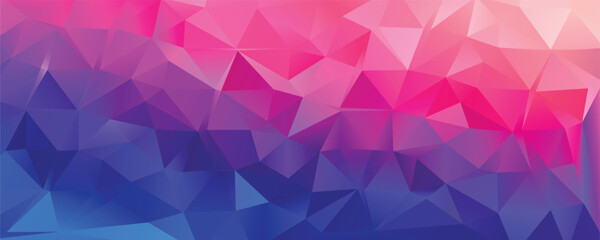 Vector blue and purple Low poly abstract background, trendy, geometric, cyber polygonal wallpaper