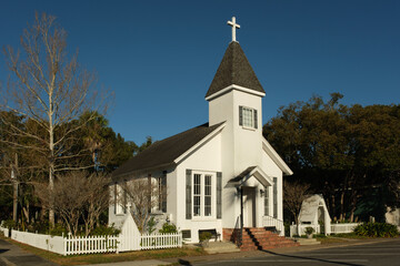 Fototapeta na wymiar Our Lady Star of the Sea Catholic Church in St Marys, Georgia, USA
