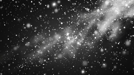 Obraz premium Snowfall in monochrome, suitable for winter concepts.