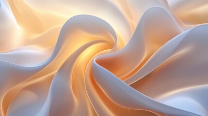 Obraz premium Abstract 3D background with smooth and silky shapes clothes. AI generated image