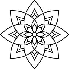 Mystical Onyx Petal Mandala Design