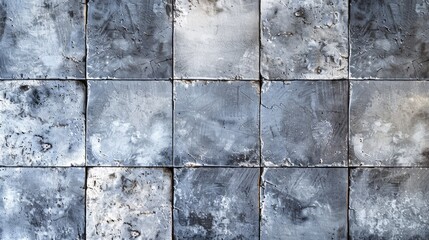 Detailed close up of a wall made of metal tiles. Suitable for industrial or construction themes.