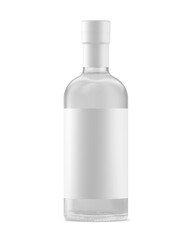 An image of a Gin Bottle Mockup isolated on a white background