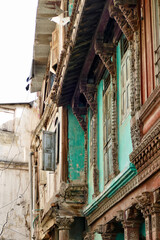 Fototapeta na wymiar Full frame shot of a historical building in Ahmedabad, India