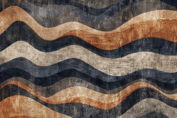 Abstract wave pattern on a wall, ideal for interior design projects.