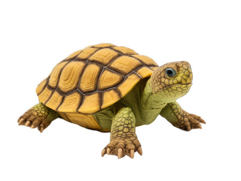Turtle plush toy isolated on transparent background, transparency image, removed background