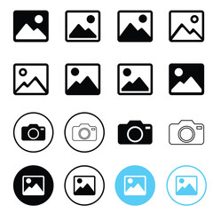 gallery icon icon set, image icon, picture symbol. photo signs.