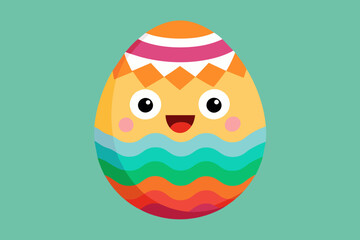 Easter egg vector art illustration 