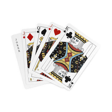 an image of playing cards isolated on a white background