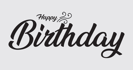 Fototapeta premium Happy Birthday lettering vector design. Happy Birthday label badge design