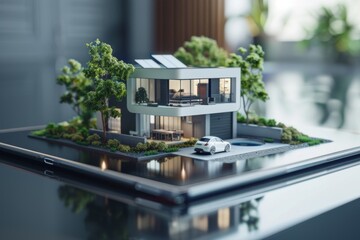Redefining Urban Aesthetics: The Role of Technology in Property Design Updates and the Integration of Smart Construction in Metropolitan Living - obrazy, fototapety, plakaty