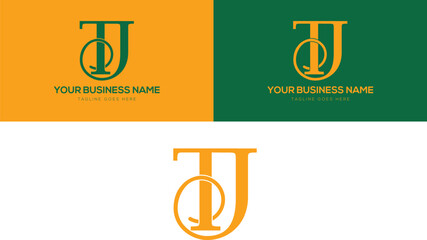 Luxury and Elegant Letter TJ Logo Design. Suitable for Luxury Fashion Brands