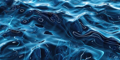 Close-up of a serene blue water surface, perfect for nature backgrounds. - obrazy, fototapety, plakaty