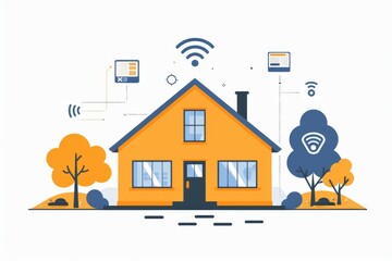Future Ready Urban Living: The Impact of Smart Home Devices on Residential Properties and Cityscape Designs. - obrazy, fototapety, plakaty
