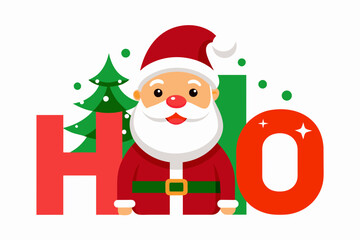 ho ho merry Christmas vector