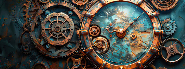 steam, punk, background, gears, industrial, retro, Victorian, machinery, cogs, vintage, steam-powered, brass, clockwork, dystopian, mechanical, gears, pipes, copper, machine, industrialized, technolog - obrazy, fototapety, plakaty