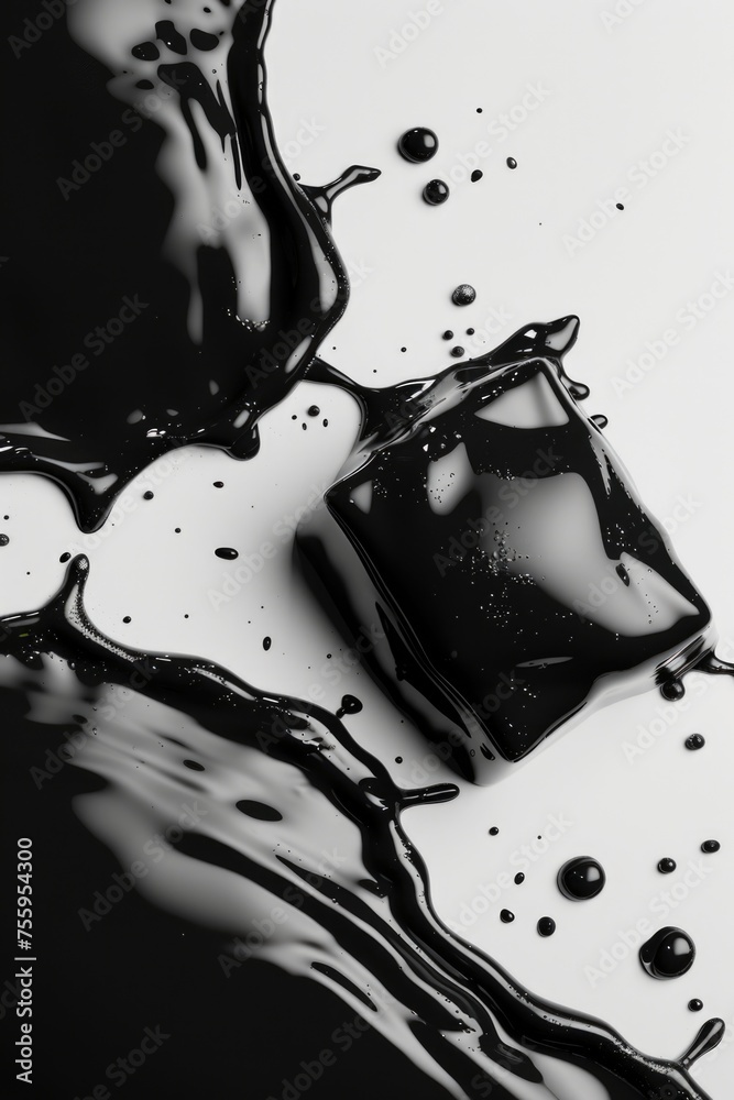 Poster two ice cubes on a wooden table, versatile image for various uses.