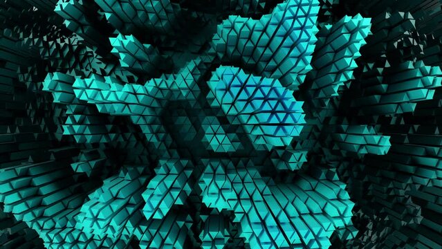 Abstract Heatmapping Extruded Cubes Seamlessly Loopable Motion Background