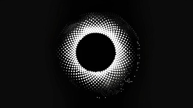 Abstract image of a circle made of dots. Suitable for design projects.