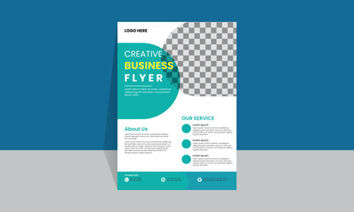 Fototapeta na wymiar Business minimalistic Flyer digital template
