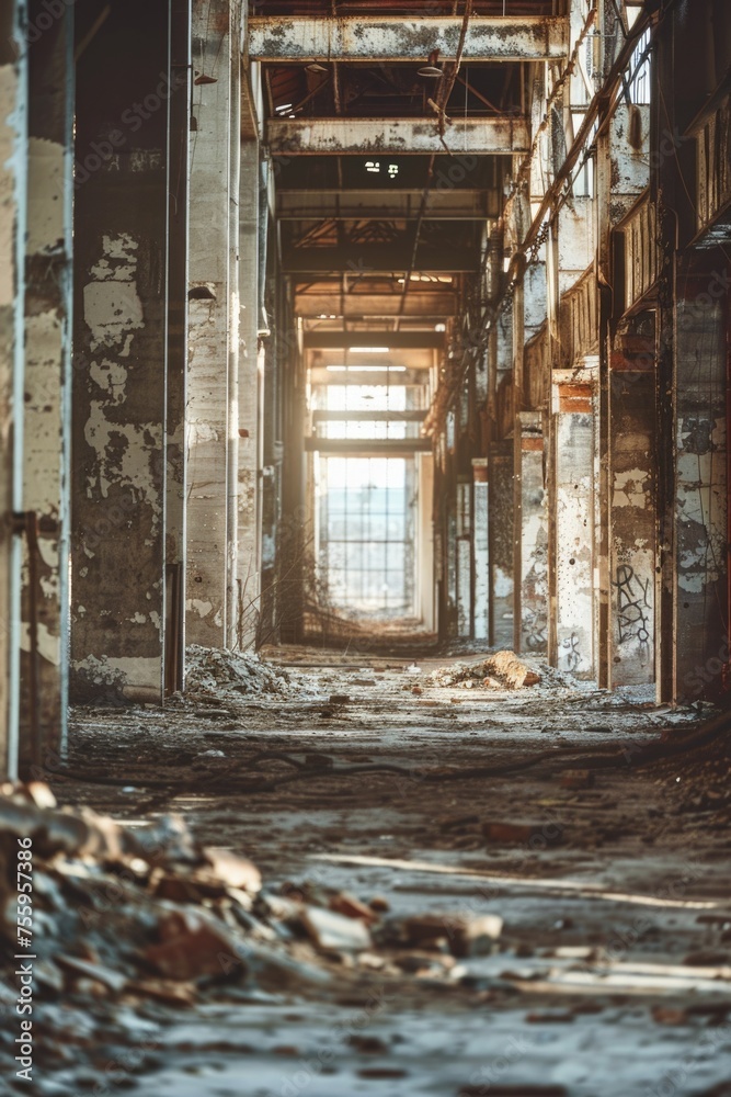 Poster an image of a very old building with numerous windows. suitable for architectural, historical, or re