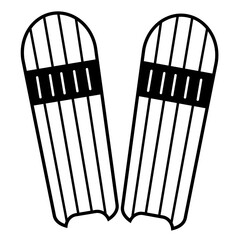illustration of a Pads of cricket to safe legs