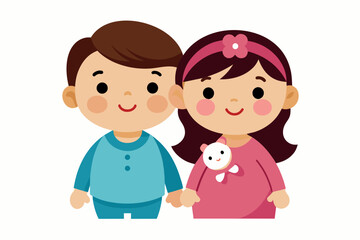 best baby couple carton artwork