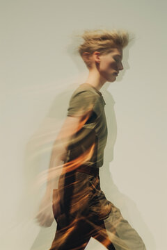 Male model in motion